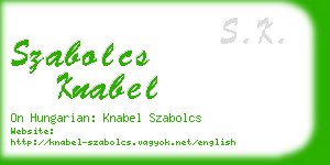 szabolcs knabel business card